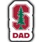 R and R Imports Stanford University 4-Inch Proud Dad Die Cut Decal